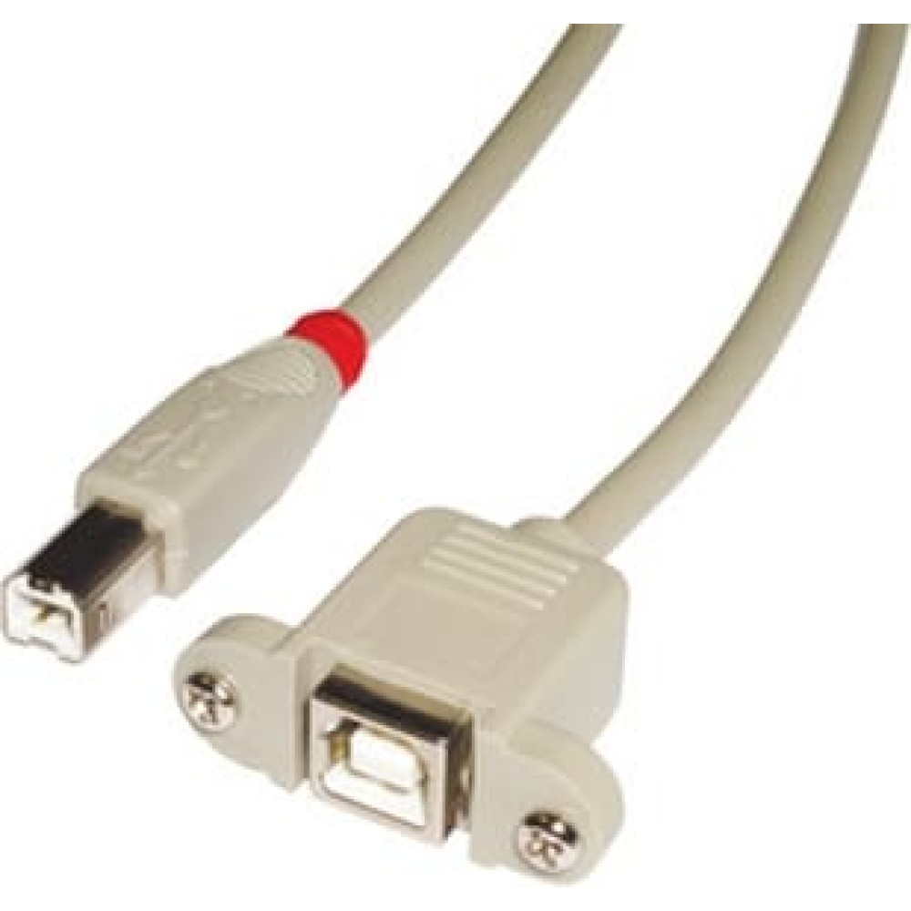 Lindy USB 2.0 cable type B/B extension, light-grey, 1m