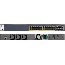 Netgear M4300-28G-PoE+(1000W)/US/EMEA Vadīts Gigabit Ethernet (10/100/1000) Power over Ethernet (PoE) 1U Melns