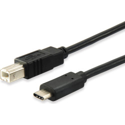 Equip 12888207 USB kabelis USB 2.0 1 m USB B USB C Melns