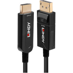 Lindy 10m Fibre Optic Hybrid DisplayPort 1.2 to HDMI 18G Cable