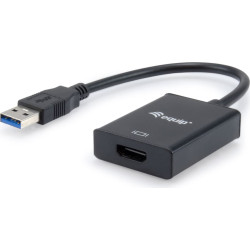 Equip 133385 USB grafiskais adapteris 1920 x 1080 pikseļi Melns