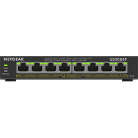 Netgear 8-Port Gigabit Ethernet PoE+ Plus Switch (GS308EP) Vadīts L2/L3 Gigabit Ethernet (10/100/1000) Power over Ethernet (PoE) Melns
