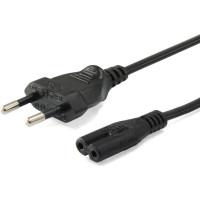 Equip 112161 Melns 3 m C-veida elektrības spraudnis C7 uzmava