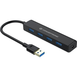 Conceptronic USB-Hub 4-Port 3.0  ->4x3.0       o.Netzteil sw