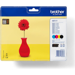 Brother LC121VALBP tintes kārtridžs 4 pcs Oriģināls Melns, Tirkīzzils, Fuksīns, Dzeltens