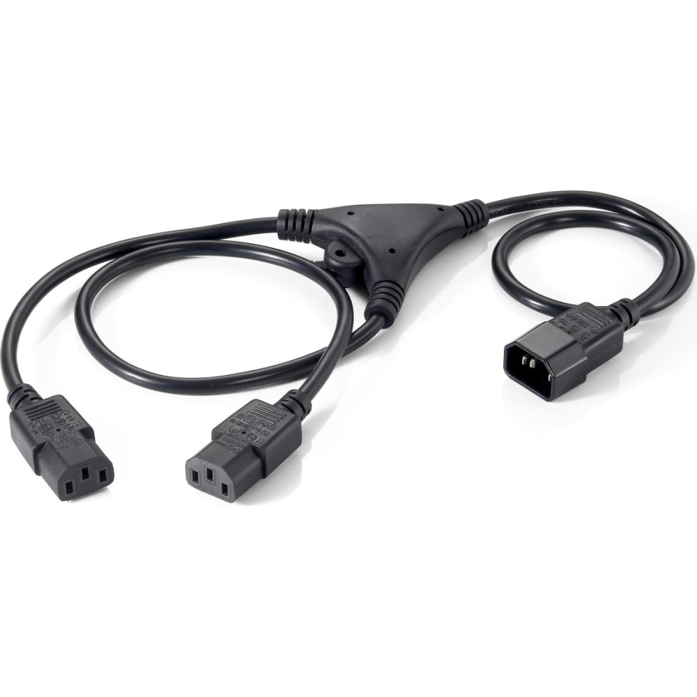 Equip Y-Netzverlängerung IEC C14 -> 2x IEC C13 St/Bu 1 Polybeutel