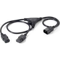Equip 112210 Melns 1,6 m C14 uzmava 2 x C13 uzmava