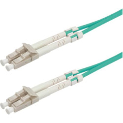 Roline Fibre Optic Jumper Cable, 50/125µm, LC/LC, OM3, turquoise, 20 m