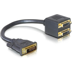 Delock Adapter DVI25 male to 2x DVI25 female