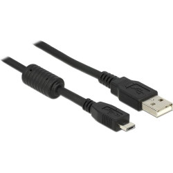 Delock Cable USB2.0 -A male to USB- micro A male 1m