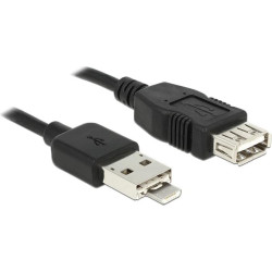 Delock Cable USB 2.0 type A + Micro-B combo male  USB 2.0 type A female OTG 1 m