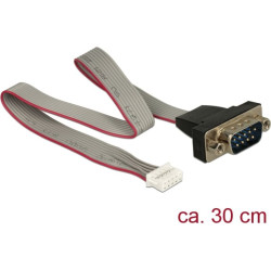 Delock Cable serial pin header female > 1 x DB9 male 2 mm pitch layout: twisted