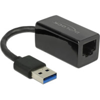 Delock USB Type-A Network Adapter Gigabit LAN 1 x RJ45 compact black