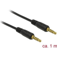 Delock Stereo Jack Cable 3.5 mm 5 pin male to male 1 m black