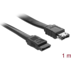 Delock Cable SATA 3 Gb/s receptacle > eSATA receptacle 1 m black