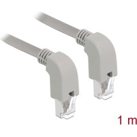 Delock Network cable RJ45 Cat.6A S/FTP downwards / downwards angled 1 m