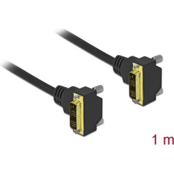 Delock DVI Cable 18+1 male angled to 18+1 male angled 1 m