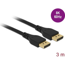 Delock DisplayPort cable 8K 60 Hz 3 m DP 8K certified without latch