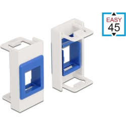 Delock Easy 45 Module Keystone Holder 22.5 x 45 mm, white / blue