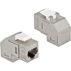 Delock Keystone Module RJ45 jack to RJ45 jack Cat.6A 90° angled