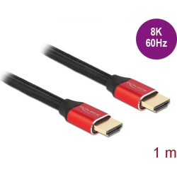 Delock Ultra High Speed HDMI Cable 48 Gbps 8K 60 Hz red 1 m certified