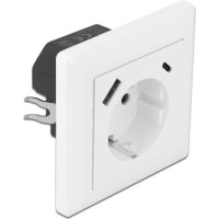 Delock Wall Socket with two USB Charging Ports 3.4 A, 1 x USB Type-A and 1 x USB Type-C™