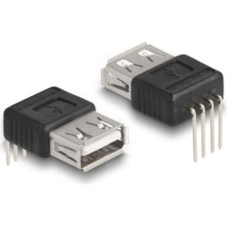 Delock Adapter USB 2.0 Type-A female to 4 pin 90° angled