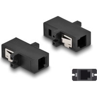 Delock Optical Fiber Coupler MTRJ female to MTRJ female black