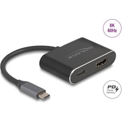 Delock USB Type-C™ Adapter to HDMI (DP Alt Mode) 8K with HDR and Power Delivery 100 W