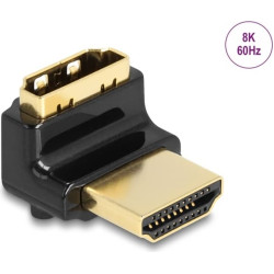Delock HDMI Adapter male to female 90° upwards angled 8K 60 Hz metal