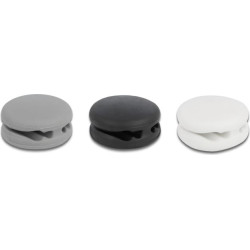 Delock Cable Holder Mini self-adhesive with 4 feed-throughs Set 3 pieces