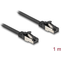Delock RJ45 Flat Patch Cable plug to plug Cat.8.1 flexible 1 m black