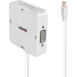 Lindy Mini DisplayPort 1.2 to HDMI 18G, DVI & VGA Active Converter