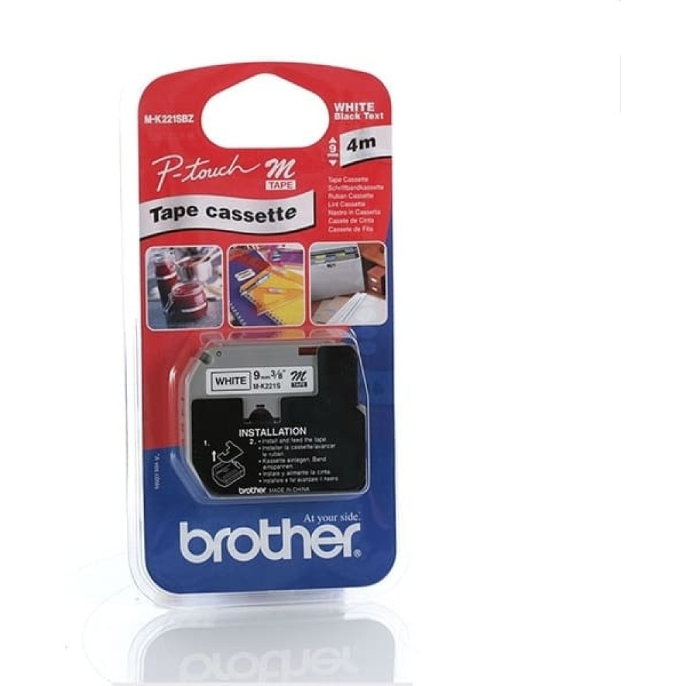 Brother MK221SBZ Labelling Tape (9mm) marķēšanas lenta M