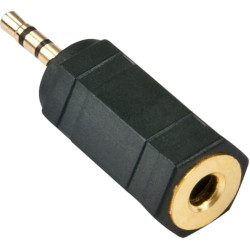 Lindy 35622 kabeļu spraudņu pāreja 2.5mm 3.5mm Melns