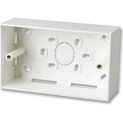 Lindy AufputzrahmenWanddose 2fach UK  147x86x47 mm weiss
