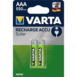 Varta Akku RECHARGE Solar    AAA HR03  550mAh           2St.
