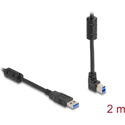 Delock USB 5 Gbps Cable Type-A male to Type-B male 90° upwards angled 2 m