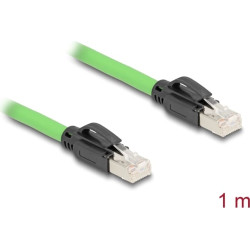Delock RJ45 Network Cable Cat.6A plug to plug SF/UTP suitable for drag chains PUR (TPU) 1 m green