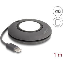 Delock USB Type-C™ Reel Charging Cable for Apple Watch 1 m grey magnetic