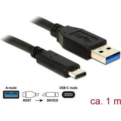 Delock SuperSpeed USB 10 Gbps (USB 3.2 Gen 2) Cable Type-A to USB Type-C™ 1 m