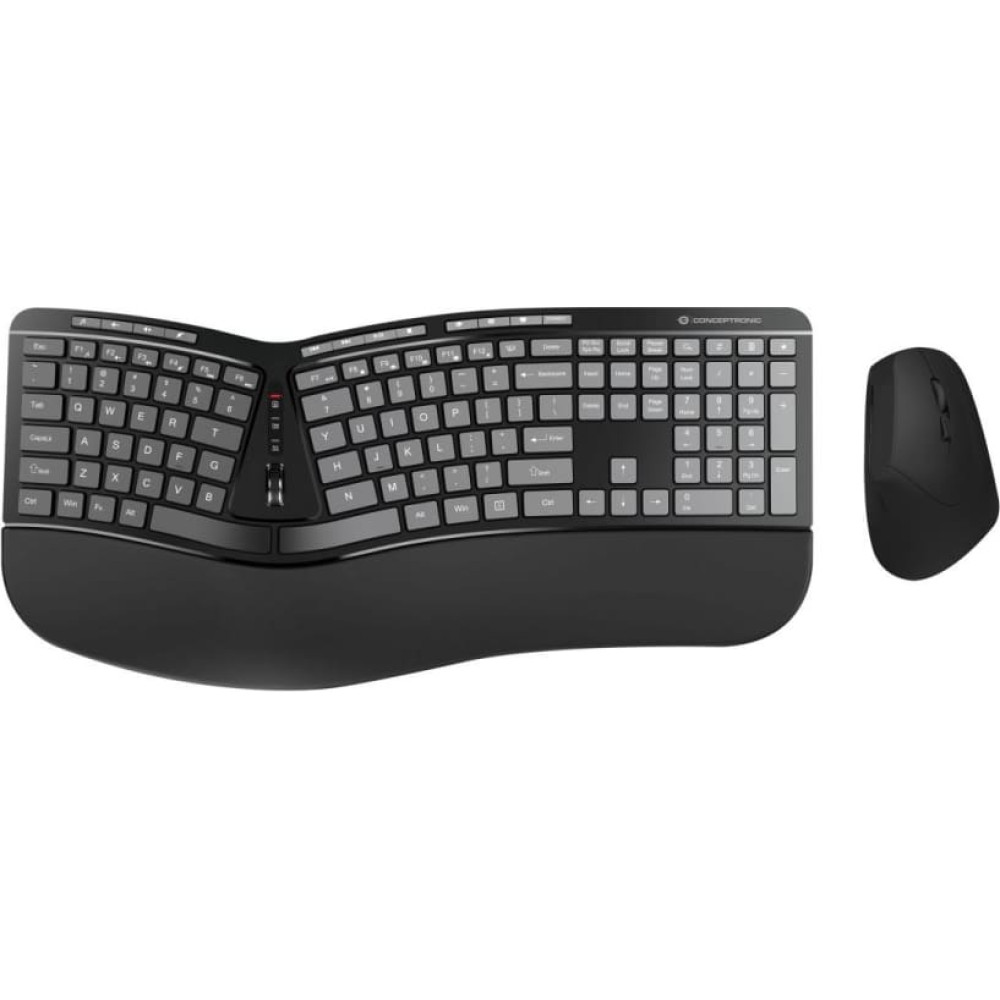 Conceptronic ORAZIO02US tastatūra Pele iekļauta Birojs RF Bezvadu QWERTY Amerikāņu angļu valoda Melns