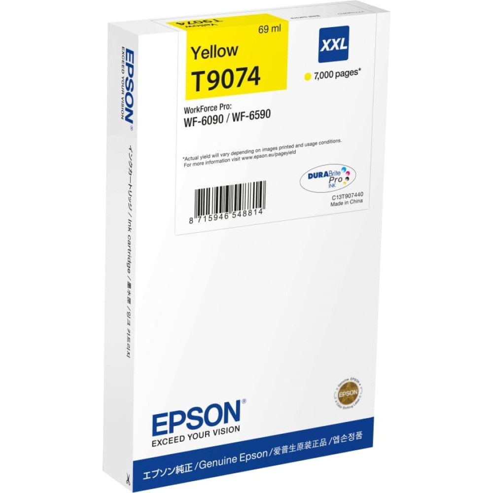 Epson T9074 tintes kārtridžs 1 pcs Oriģināls Dzeltens