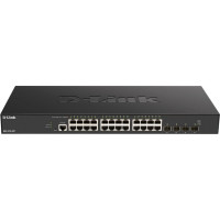 D-Link DXS-1210-28T tīkla pārslēgs Vadīts L2/L3 10G Ethernet (100/1000/10000) 1U Melns