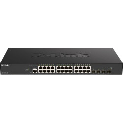 D-Link DXS-1210-28T tīkla pārslēgs Vadīts L2/L3 10G Ethernet (100/1000/10000) 1U Melns