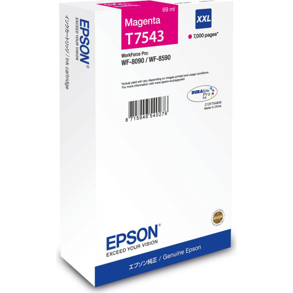 Epson C13T75434N tintes kārtridžs 1 pcs Oriģināls Ekstra (Super) augsta produktivitāte Fuksīns