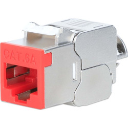 Intellinet Cat6a 10G STP Keystone-Modul rot