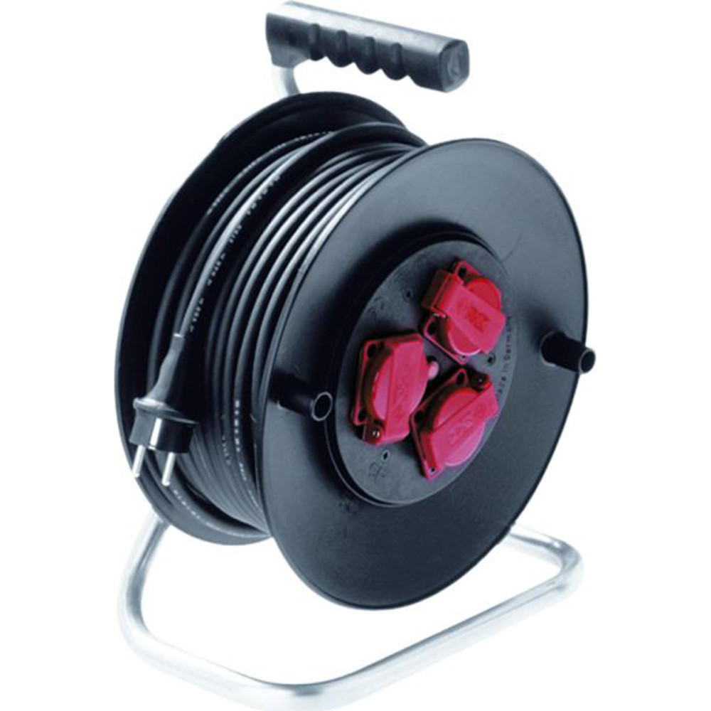 Bachmann protective contact retractable cable reel 3x 230VAC, IP44, 25 m