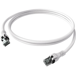 Easylan DualBoot® PushPull Patch Cable Cat.6A (Class EA), S/FTP, RJ45 / RJ45, white, 10 m