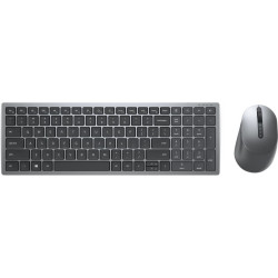 Dell KM7120W tastatūra Pele iekļauta Birojs RF bezvadu sakari + Bluetooth QWERTY US International Pelēks, Titāns